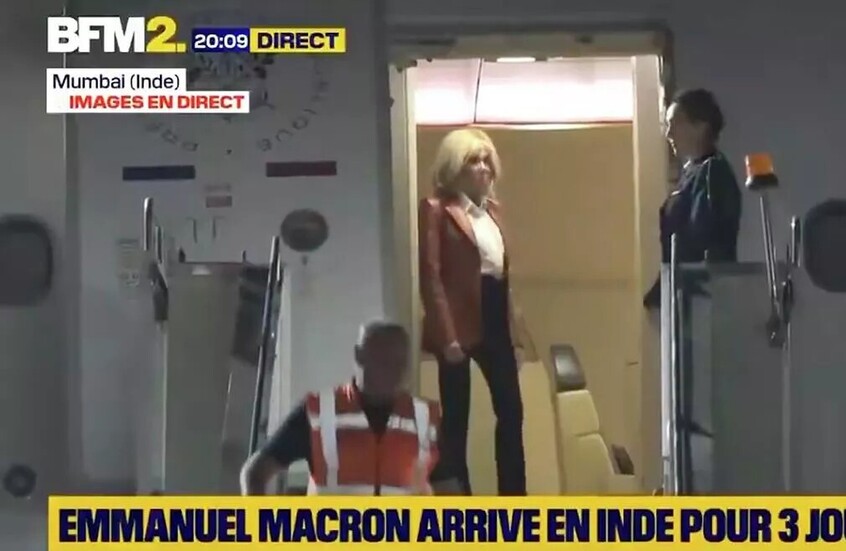 “ماذا حصل هناك بحق الجحيم؟” سياسي فرنسي يسخر من ماكرون وزوجته في الهند