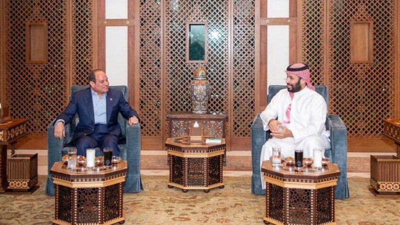 السيسي وبن سلمان يؤكدان ضرورة البدء الفوري في إعمار غزة