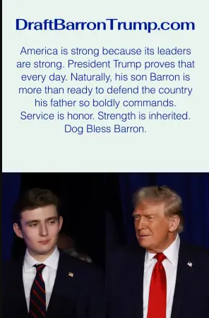 إطلاق موقع إلكتروني يدعو إلى تجنيد نجل الرئيس الأمريكي بارون ترامب في الجيش!