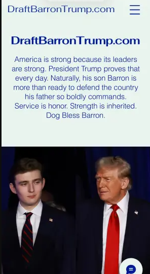 إطلاق موقع إلكتروني يدعو إلى تجنيد نجل الرئيس الأمريكي بارون ترامب في الجيش!