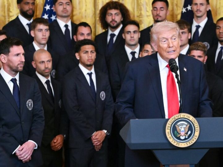 رد فعل ميسي عندما ذكر ترامب رونالدو في كلمة بالبيت الأبيض