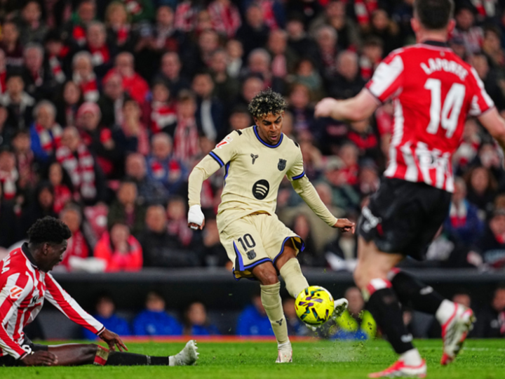 بهدف “ساحر”.. لامين جمال ينقذ برشلونة من فخ أتلتيك بلباو