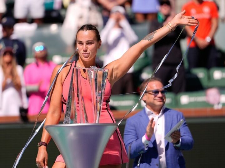 النجمة آرينا سابالينكا بطلة الإنديان ويلز (فيديو)