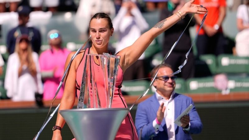 النجمة آرينا سابالينكا بطلة الإنديان ويلز (فيديو)