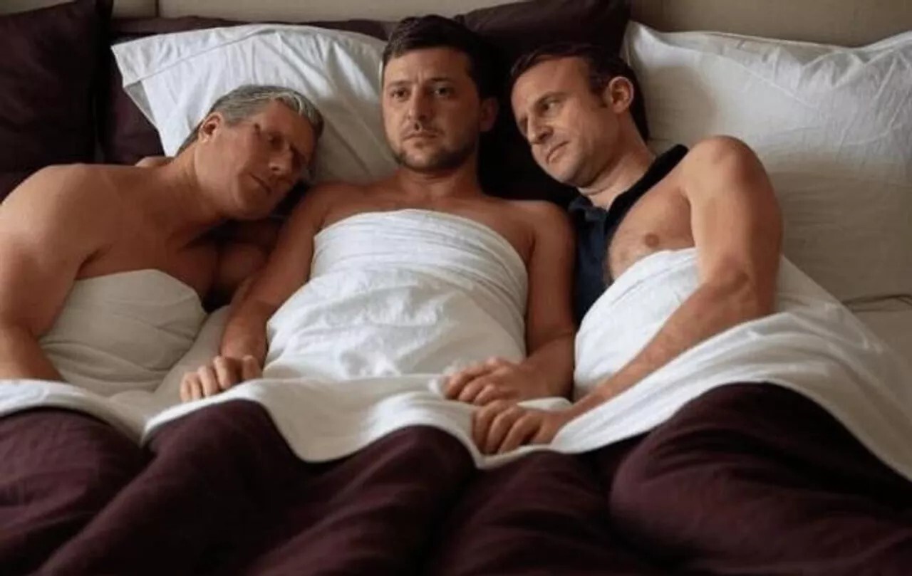 “نوفوستي”: صورة مركبة لزيلينسكي وماكرون وستارمر في السرير ضمن ملفات إبستين