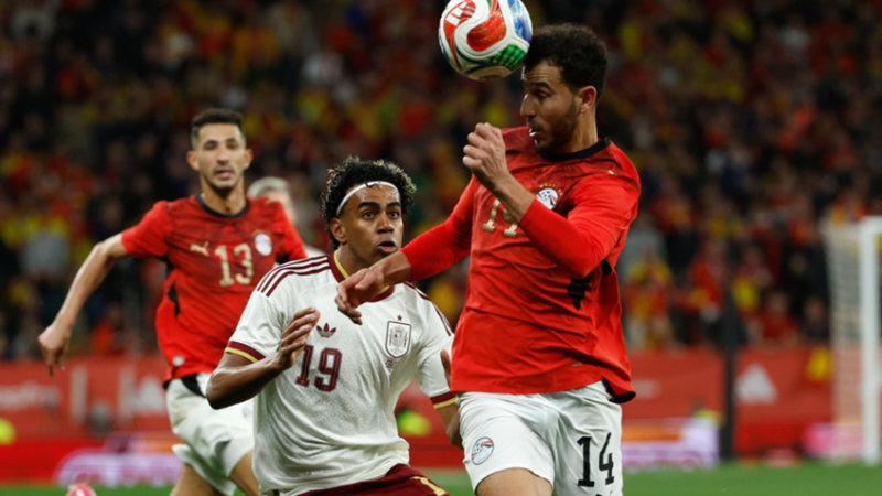 منتخب مصر يحرج إسبانيا في مباراة ودية استعدادا لكأس العالم