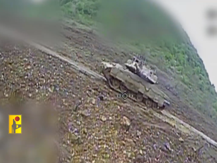 حزب الله ينشر مشاهد من استهداف دبابتين إسرائيليتين في وادي العيون جنوب لبنان (فيديو)