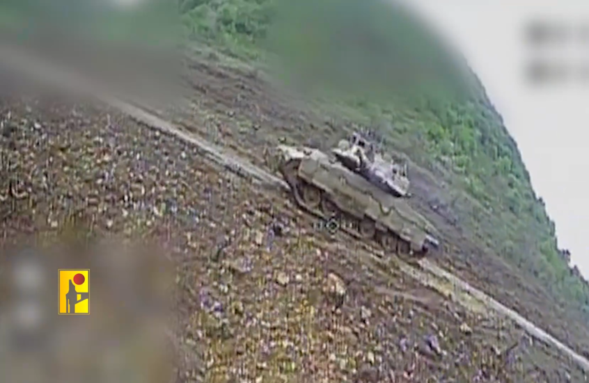 حزب الله ينشر مشاهد من استهداف دبابتين إسرائيليتين في وادي العيون جنوب لبنان (فيديو)