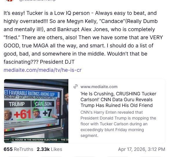 ترامب يهاجم منتقديه من الإعلاميين والمعلقين