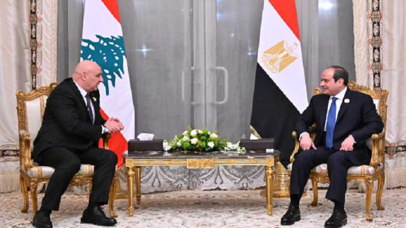 عون يبحث مع السيسي تطور المفاوضات مع إسرائيل