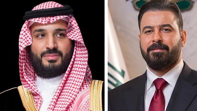 الأمير محمد بن سلمان يهنئ الزيدي ويعرب عن تطلعه لتعزيز العلاقات الثنائية بين الرياض وبغداد