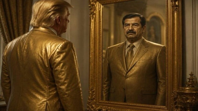 رد إيراني على تهديدات واشنطن بصورة لترامب وصدام حسين.. ما علاقة الـ”3 أيام”؟