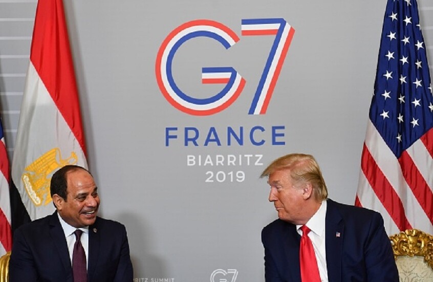 السيسي يلتقي ترامب في إطار قمة مجموعة الدول السبع بفرنسا