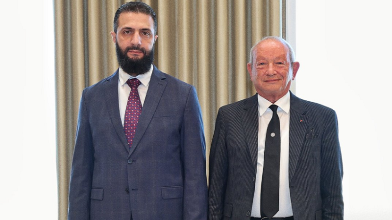الرئيس السوري يستقبل رجل الأعمال المصري ساويرس