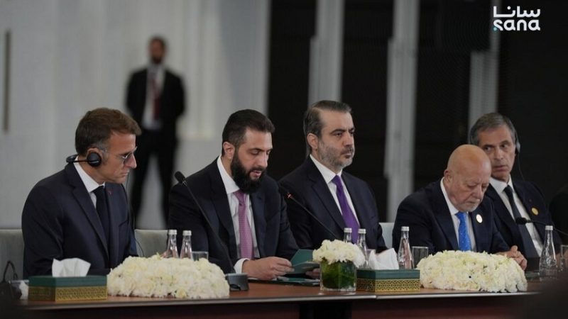 أول تعليق لماكرون على التفجيرين قرب مقر إقامته في دمشق