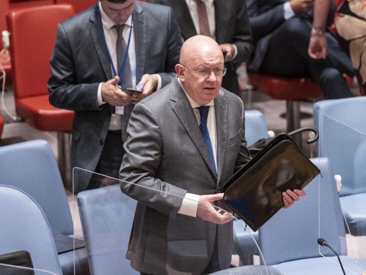 نيبينزيا: روسيا تتوقع من الأمين العام المقبل للأمم المتحدة التعامل بموضوعية تجاه الأزمة الأوكرانية