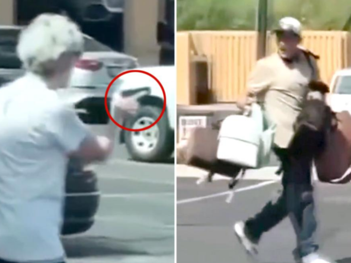جدة مسلحة تطارد سارقا محتملا خارج متجر.. وموقفها يشعل الإنترنت (فيديو)