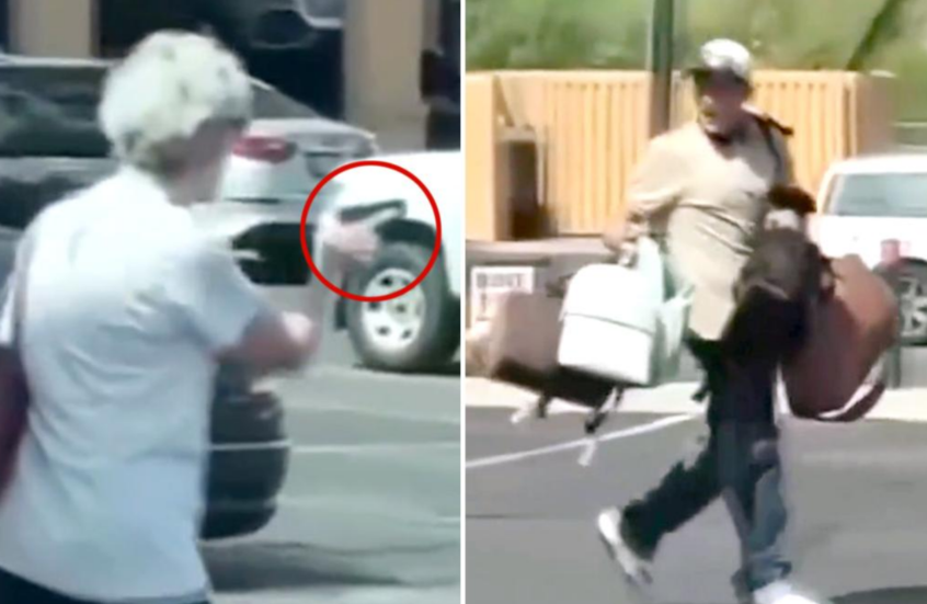 جدة مسلحة تطارد سارقا محتملا خارج متجر.. وموقفها يشعل الإنترنت (فيديو)
